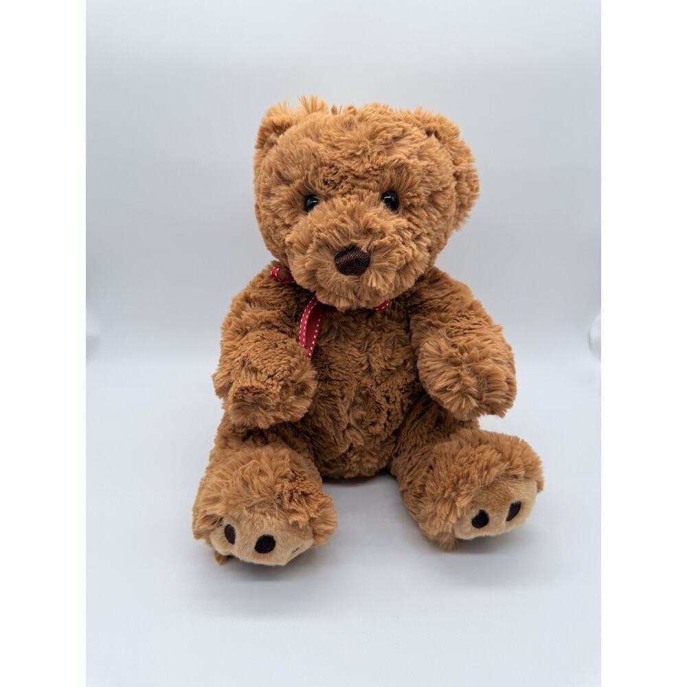 Aurora World “Henry” Teddy Bear Plush with Red Bow Stuffed Animal Toy Soft